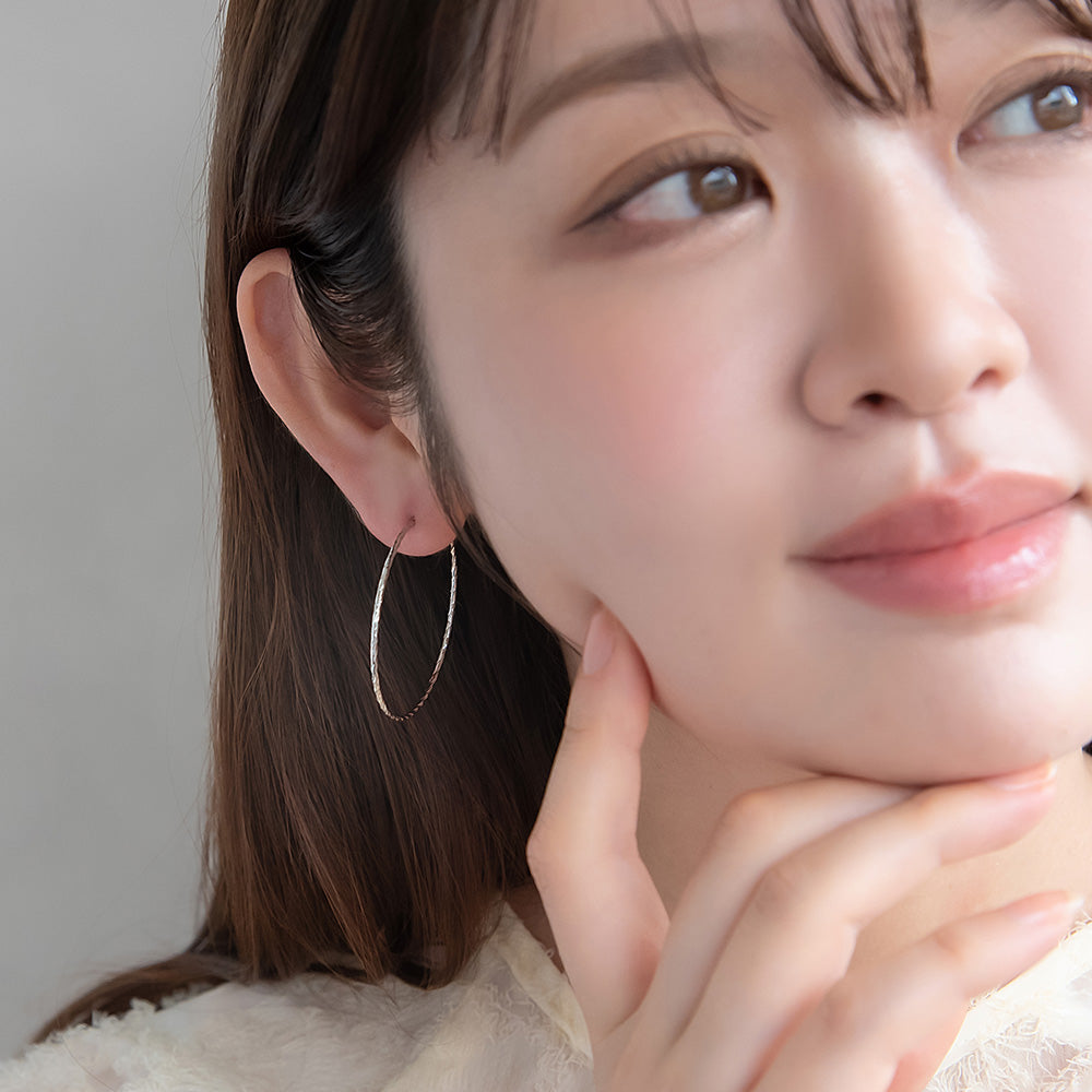 ピアス ニッケルフリー メタル フープピアス