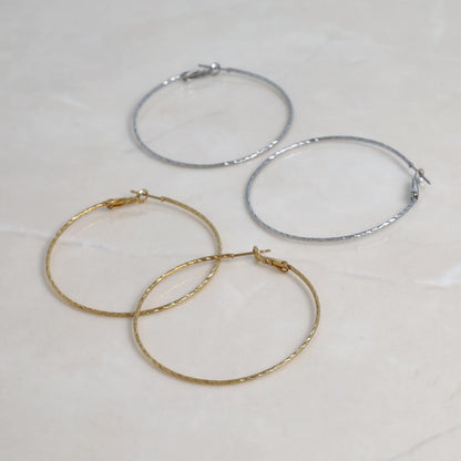 ピアス ニッケルフリー メタル フープピアス
