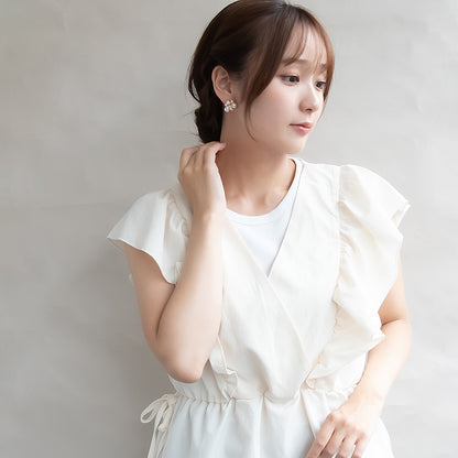 Classy ピアス ニッケルフリー キュービックジルコニア パール チタンポスト スタッドピアス