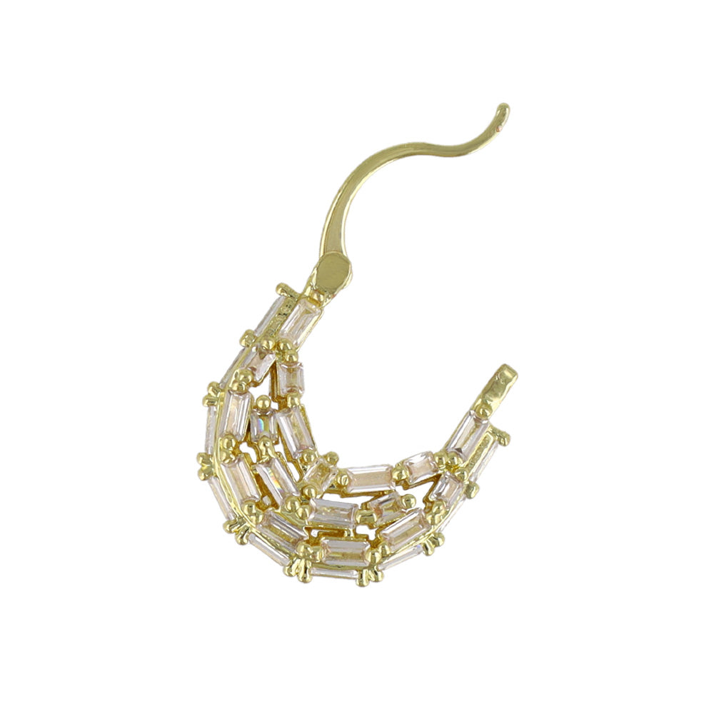 ピアス ニッケルフリー メタル メニー キュービックジルコニア キャッチレス フープピアス