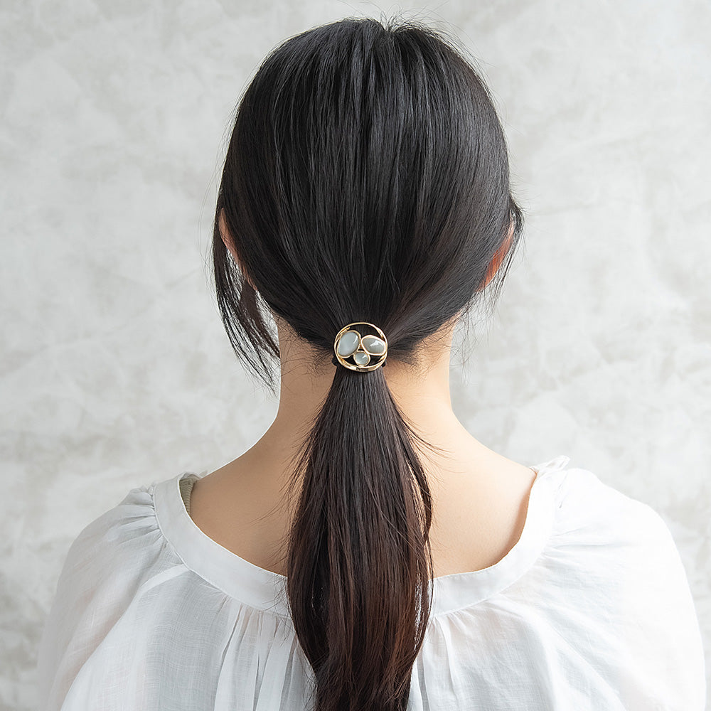 ヘアゴム メタル ビジュー