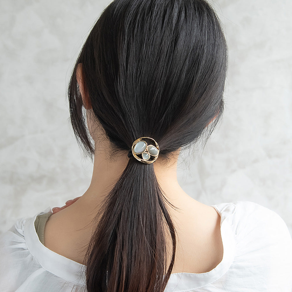 ヘアゴム メタル ビジュー