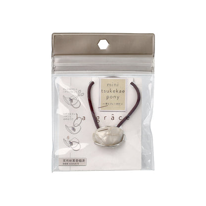 ヘアゴム mini tsukekae pony メタル マーブル ヘアゴム2本付き（ブラウン/ブラック）