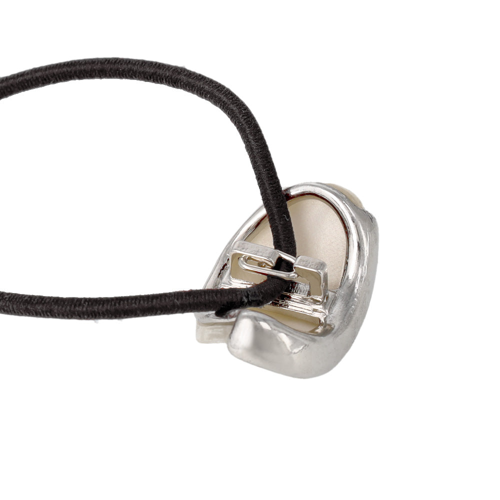 ヘアゴム mini tsukekae pony メタル マーブル ヘアゴム2本付き（ブラウン/ブラック）