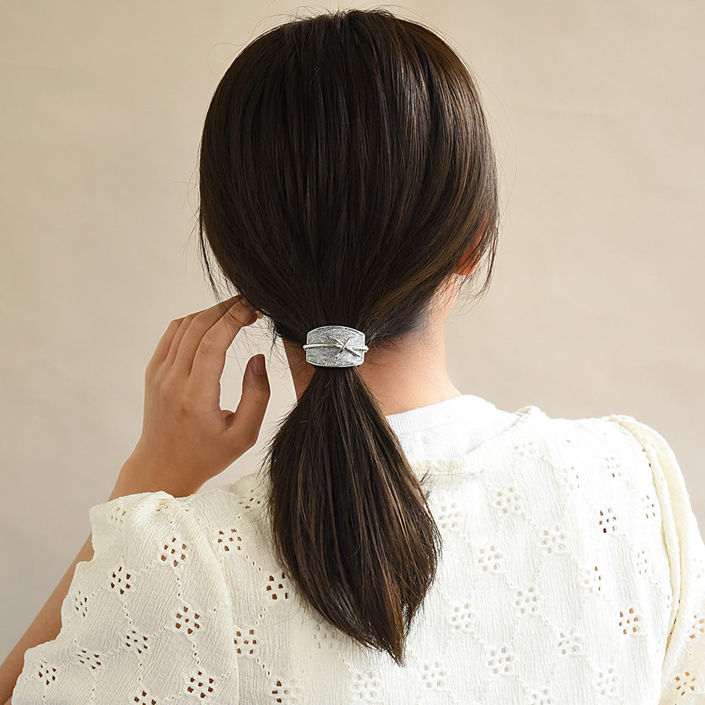 ヘアゴム メタル レクタングル クロス ライン ラメ カラー – OSEWAYA