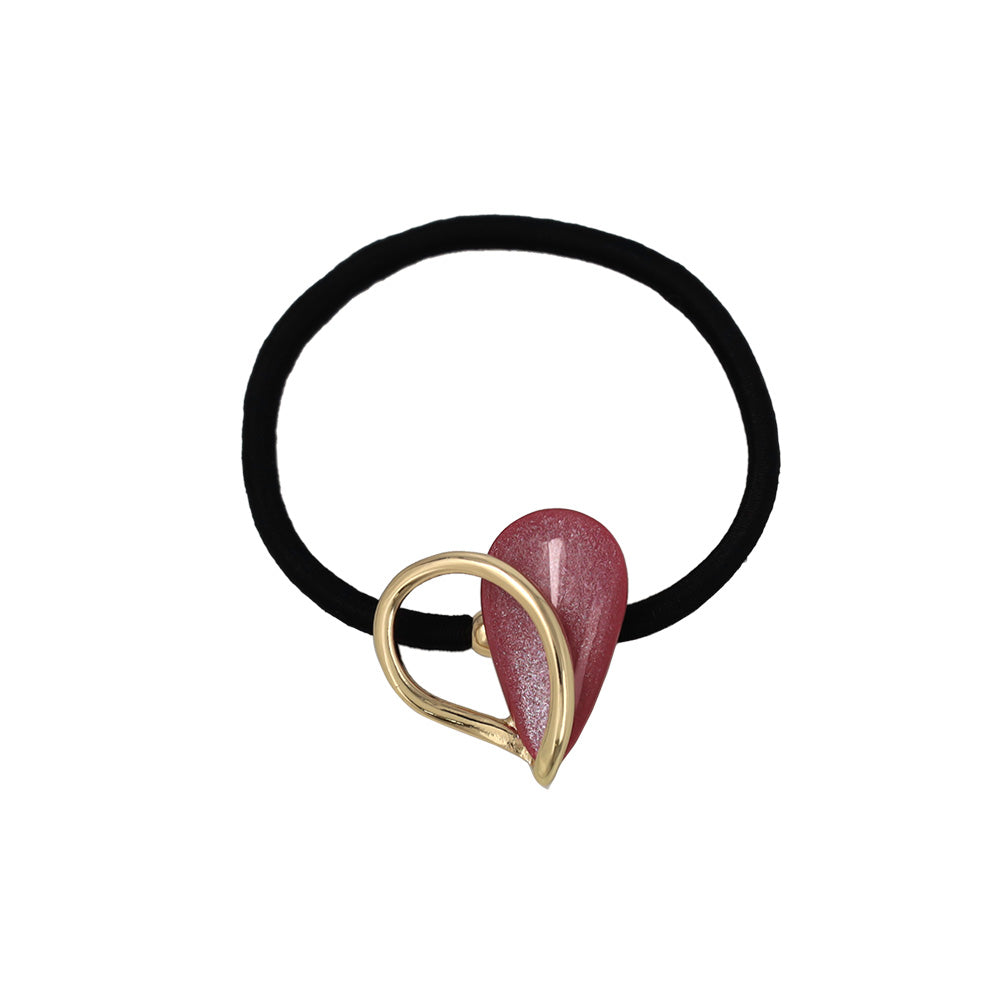 ヘアゴム メタル ハート ラメ カラー
