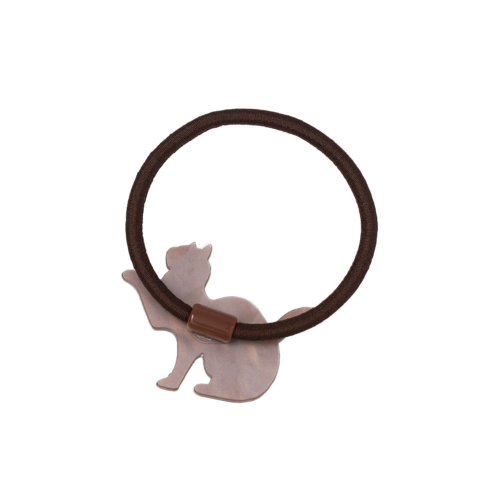 ヘアゴム 猫 リボン マーブル カラー