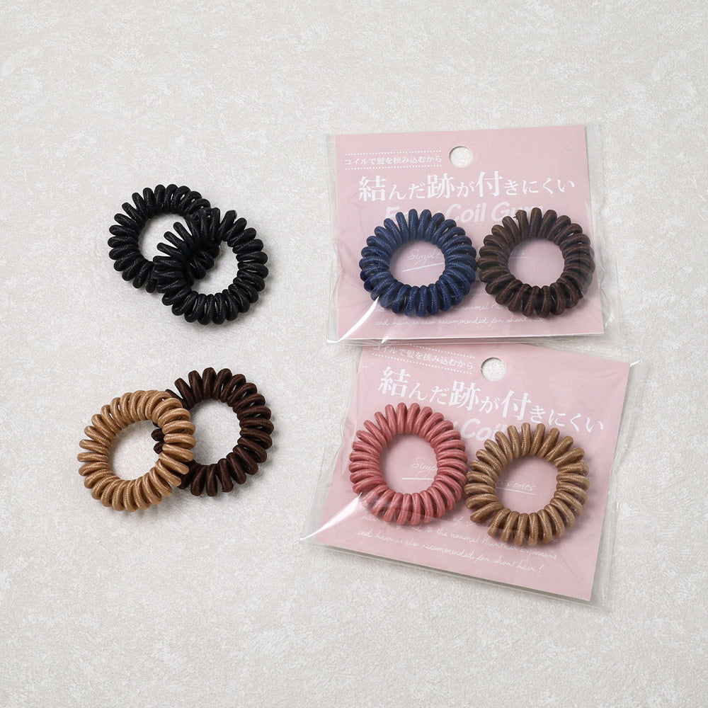 ヘアゴム Easy Coil Gum 2個セット セットゴム