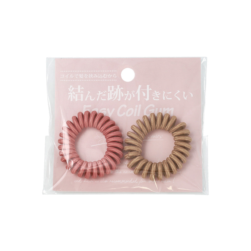 ヘアゴム Easy Coil Gum 2個セット セットゴム
