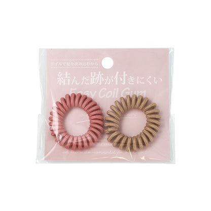 ヘアゴム Easy Coil Gum 2個セット セットゴム