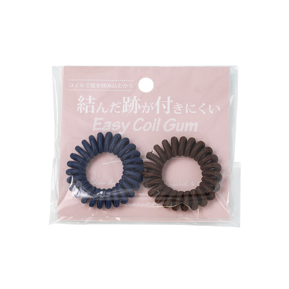 ヘアゴム Easy Coil Gum 2個セット セットゴム