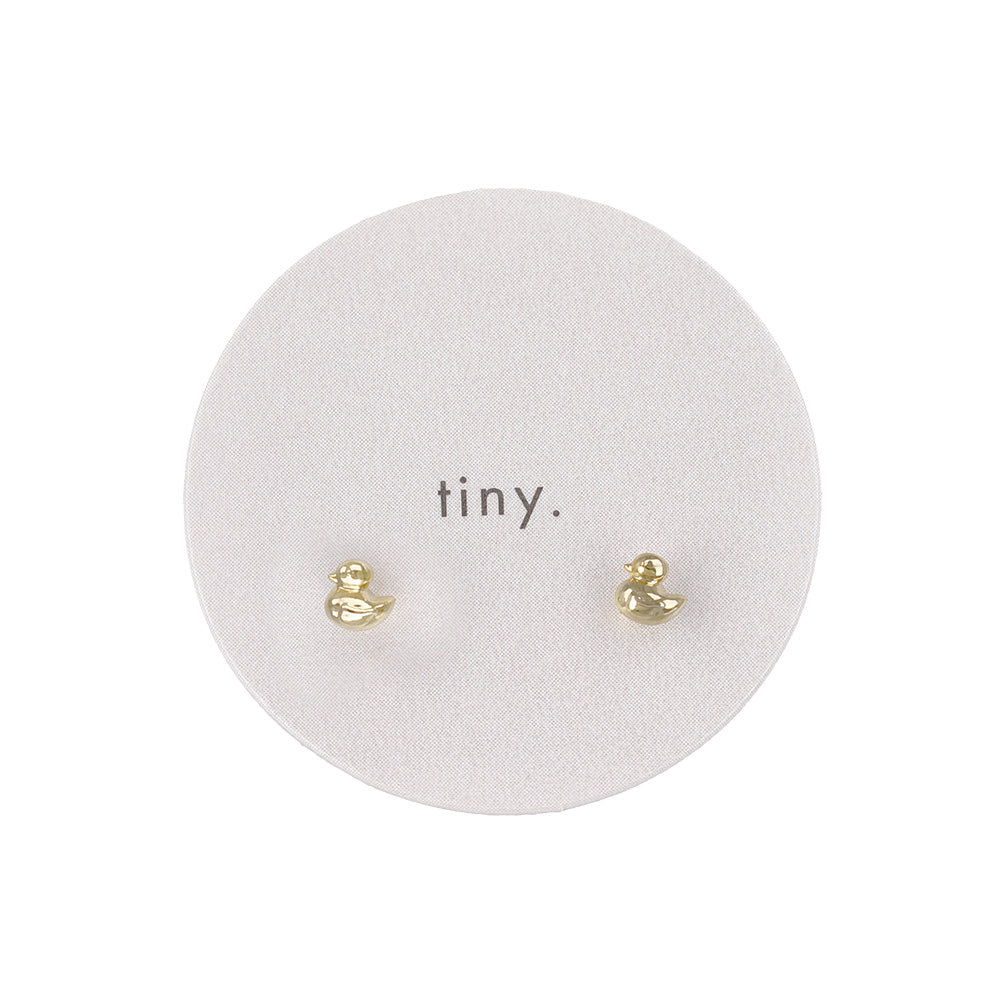 ピアス tiny. ニッケルフリー メタル あひる 鳥 極小 スタッドピアス