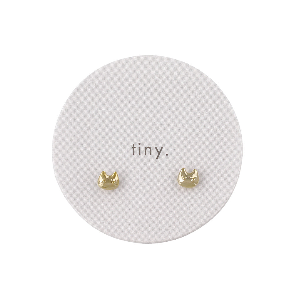 ピアス tiny. ニッケルフリー メタル ネコ アニマル 極小 スタッドピアス