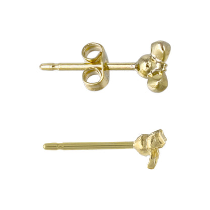 ピアス tiny. ニッケルフリー メタル リボン 極小 スタッドピアス