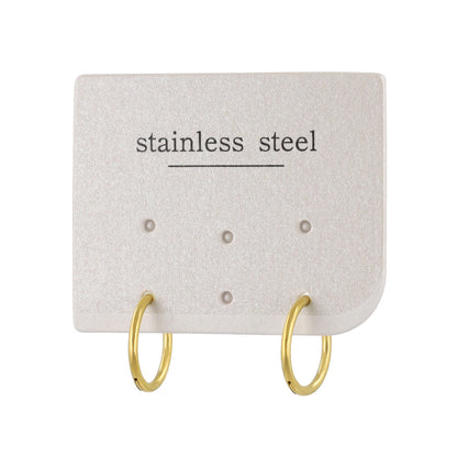 ピアス ステンレス メタル 甲丸 直径12mm 幅1.2mm キャッチレス ワンタッチ サージカルステンレスポスト フープピアス