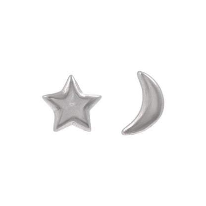 ピアス ニッケルフリー シルバー925 ミニ 星 月 スタッドピアス