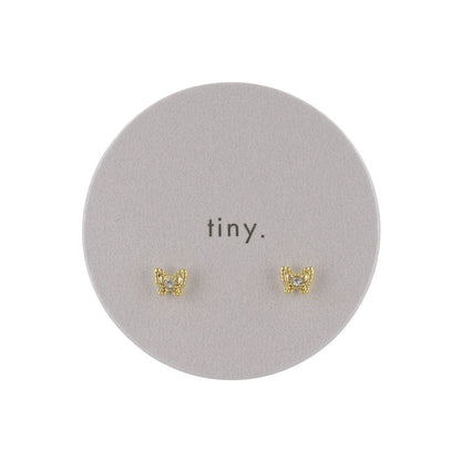 ピアス tiny. ニッケルフリー メタル 蝶 ストーン 極小 スタッドピアス