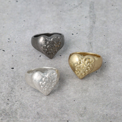 リング Awesome ニッケルフリー メタル ハート 12号 指輪