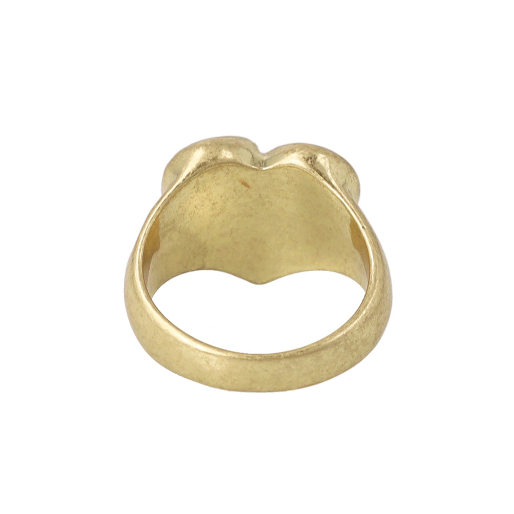 リング Awesome ニッケルフリー メタル ハート 12号 指輪