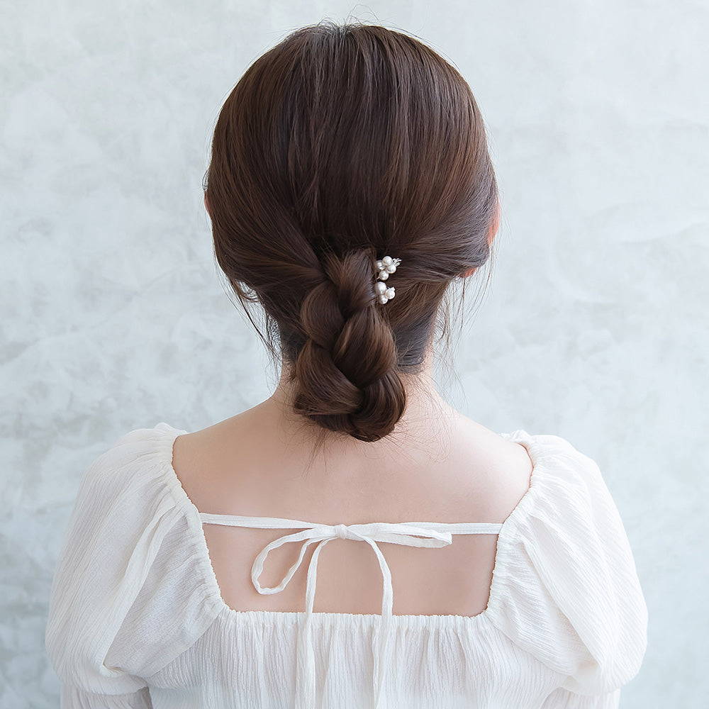 Classy ヘアピン ストーン パール ミックスカラー 2本セット アメピン