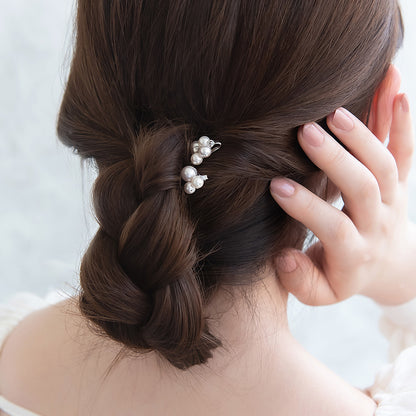 Classy ヘアピン ストーン パール ミックスカラー 2本セット アメピン