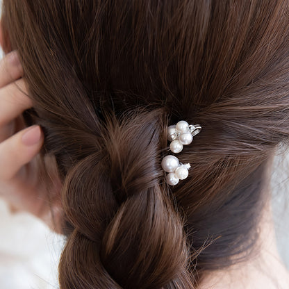 Classy ヘアピン ストーン パール ミックスカラー 2本セット アメピン