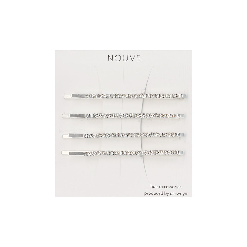 ヘアピン NOUVE. メタル ストーン 4本セット アメピン