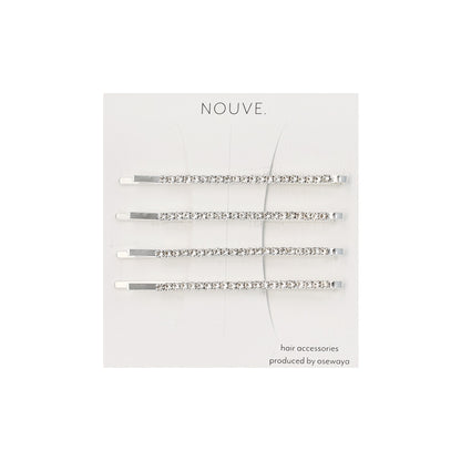 ヘアピン NOUVE. メタル ストーン 4本セット アメピン