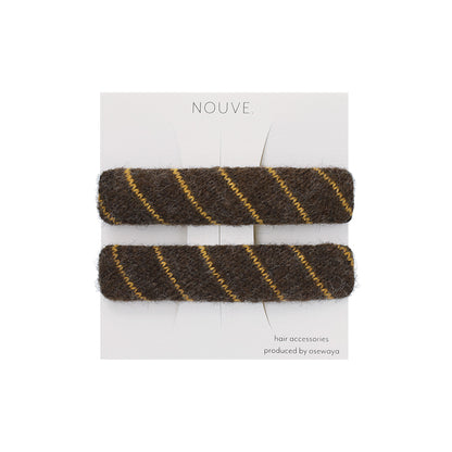 ヘアピン NOUVE. ストライプ 2本セット スリーピン