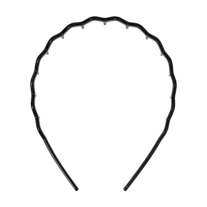 カチューシャ ギザギザ ウェーブ ベーシックカラー コームカチューシャ