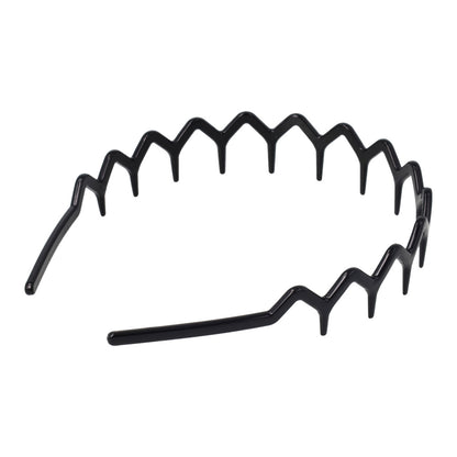 カチューシャ ギザギザ ウェーブ ベーシックカラー コームカチューシャ