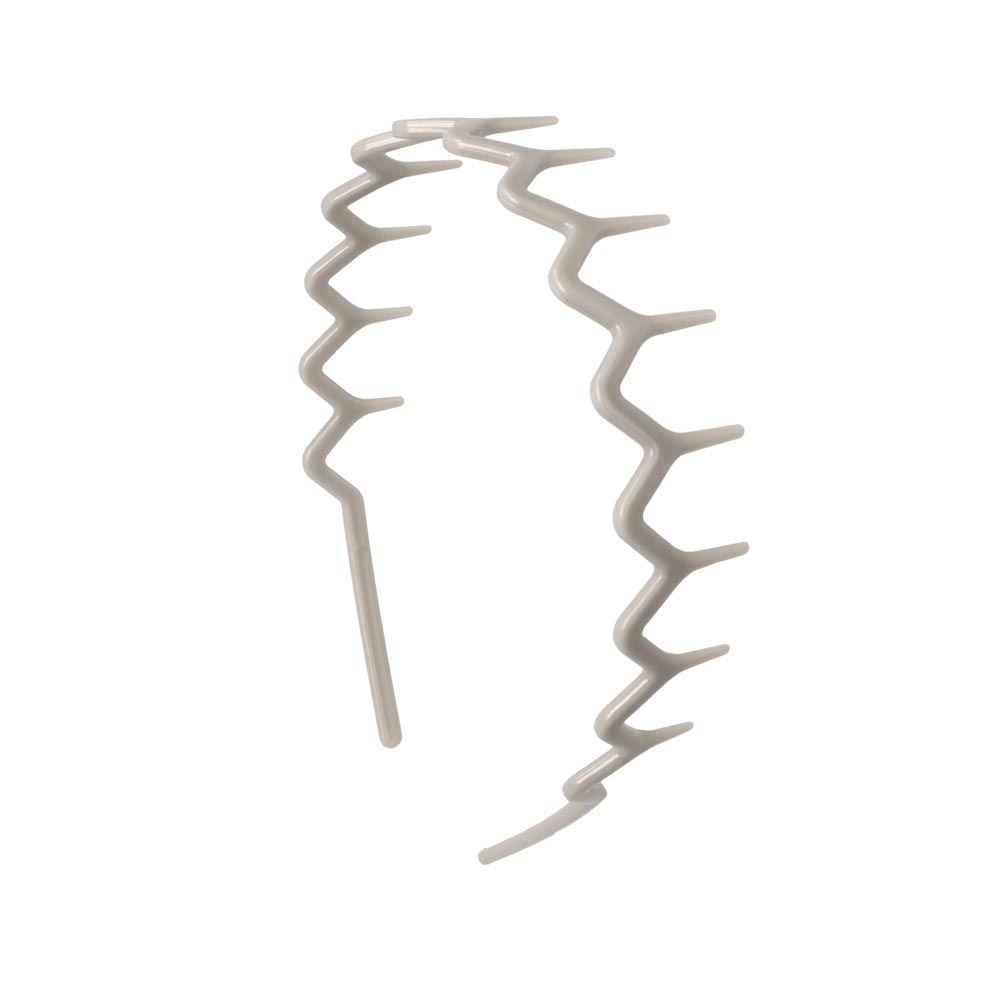 カチューシャ ギザギザ ウェーブ ベーシックカラー コームカチューシャ