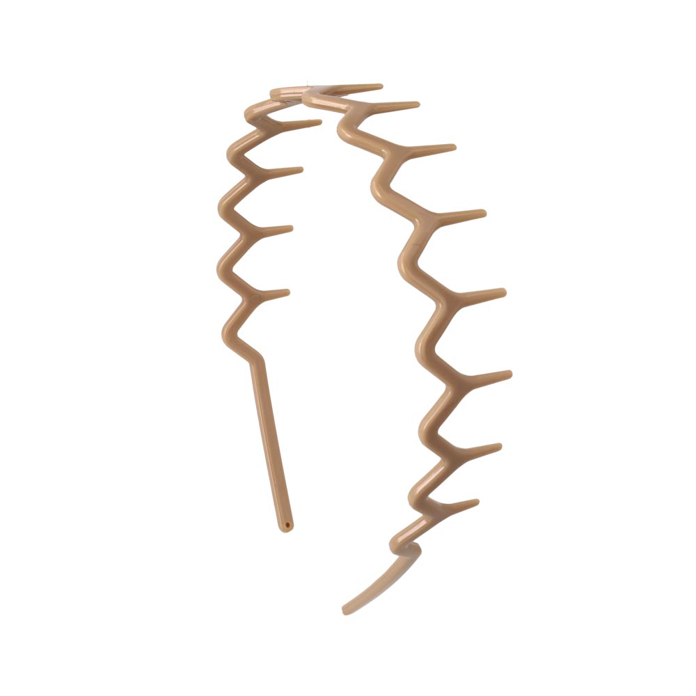 カチューシャ ギザギザ ウェーブ ベーシックカラー コームカチューシャ