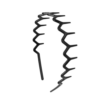 カチューシャ ギザギザ ウェーブ ベーシックカラー コームカチューシャ