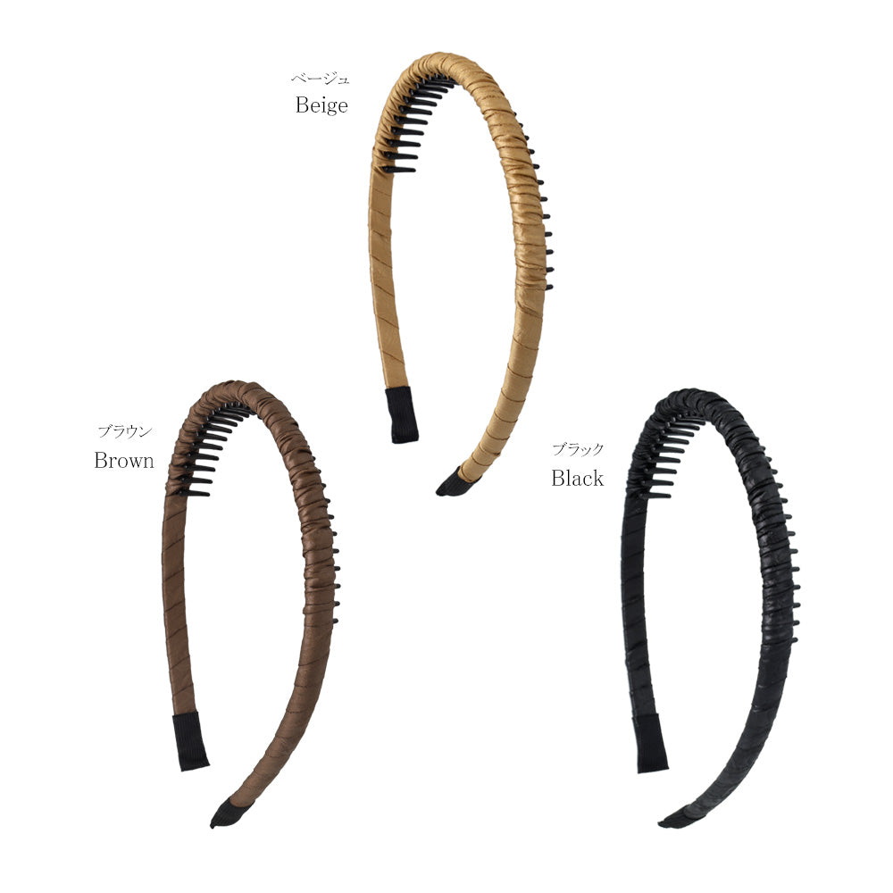 カチューシャ ベーシックカラー コームカチューシャ