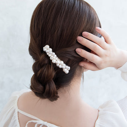 Classy バレッタ ライン パール ミックスカラー すべり止め付き
