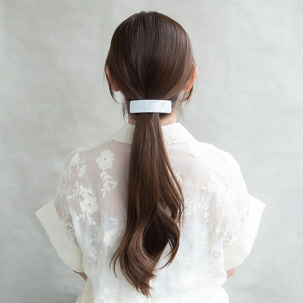 バレッタ プレート レクタングル カラー すべり止め付き