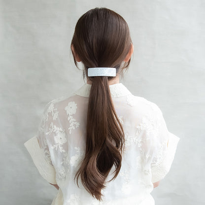 バレッタ プレート レクタングル カラー すべり止め付き