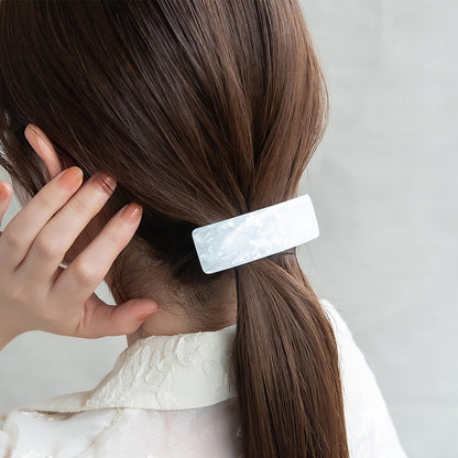 バレッタ プレート レクタングル カラー すべり止め付き