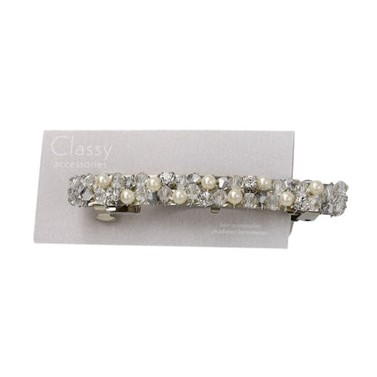 Classy バレッタ パール ストーン