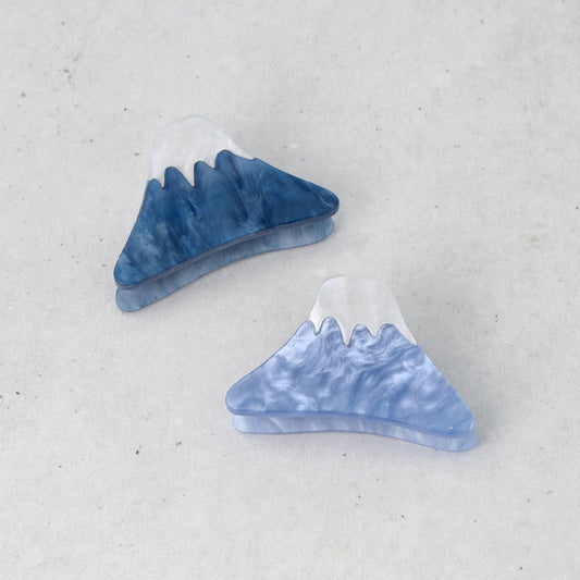 ヘアクリップ ニッケルフリー メタル 富士山 マーブル ミニ バンスクリップ