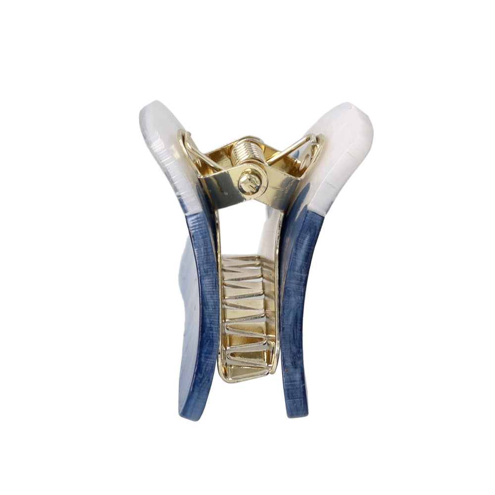 ヘアクリップ ニッケルフリー メタル 富士山 マーブル ミニ バンスクリップ