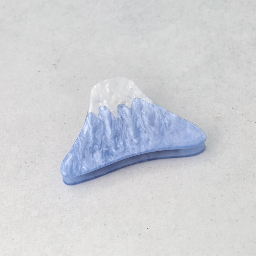 ヘアクリップ ニッケルフリー メタル 富士山 マーブル バンスクリップ