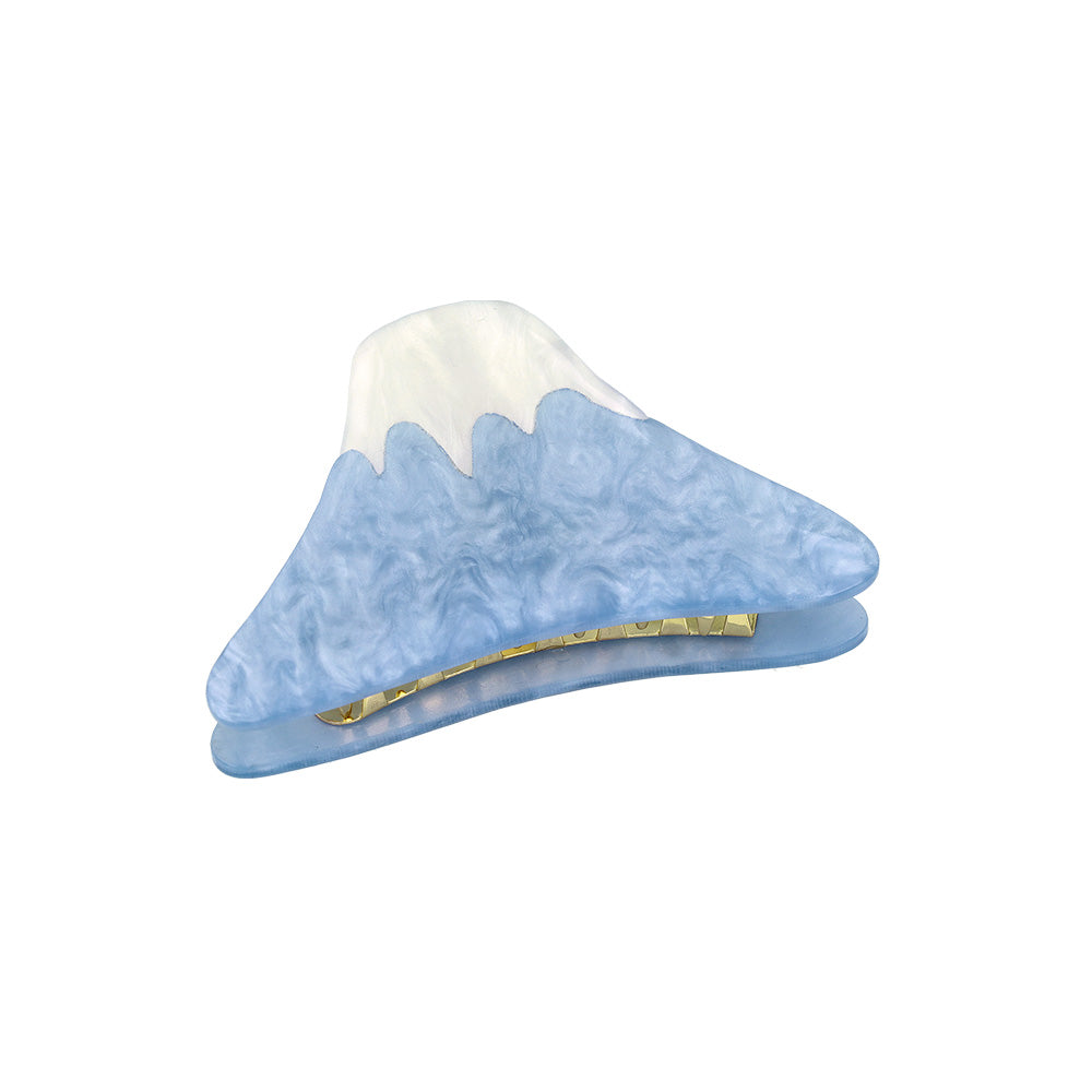 ヘアクリップ ニッケルフリー メタル 富士山 マーブル バンスクリップ