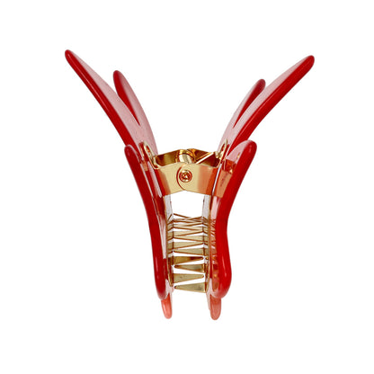 ヘアクリップ 紅葉 マーブル カラー バンスクリップ