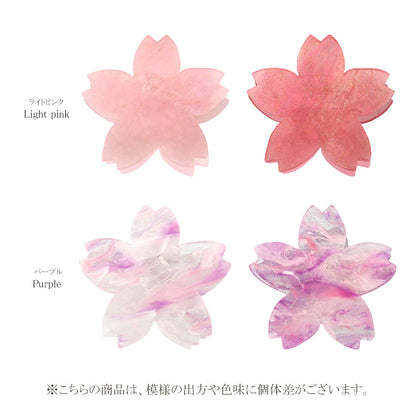 ヘアクリップ 桜 マーブル カラー バンスクリップ