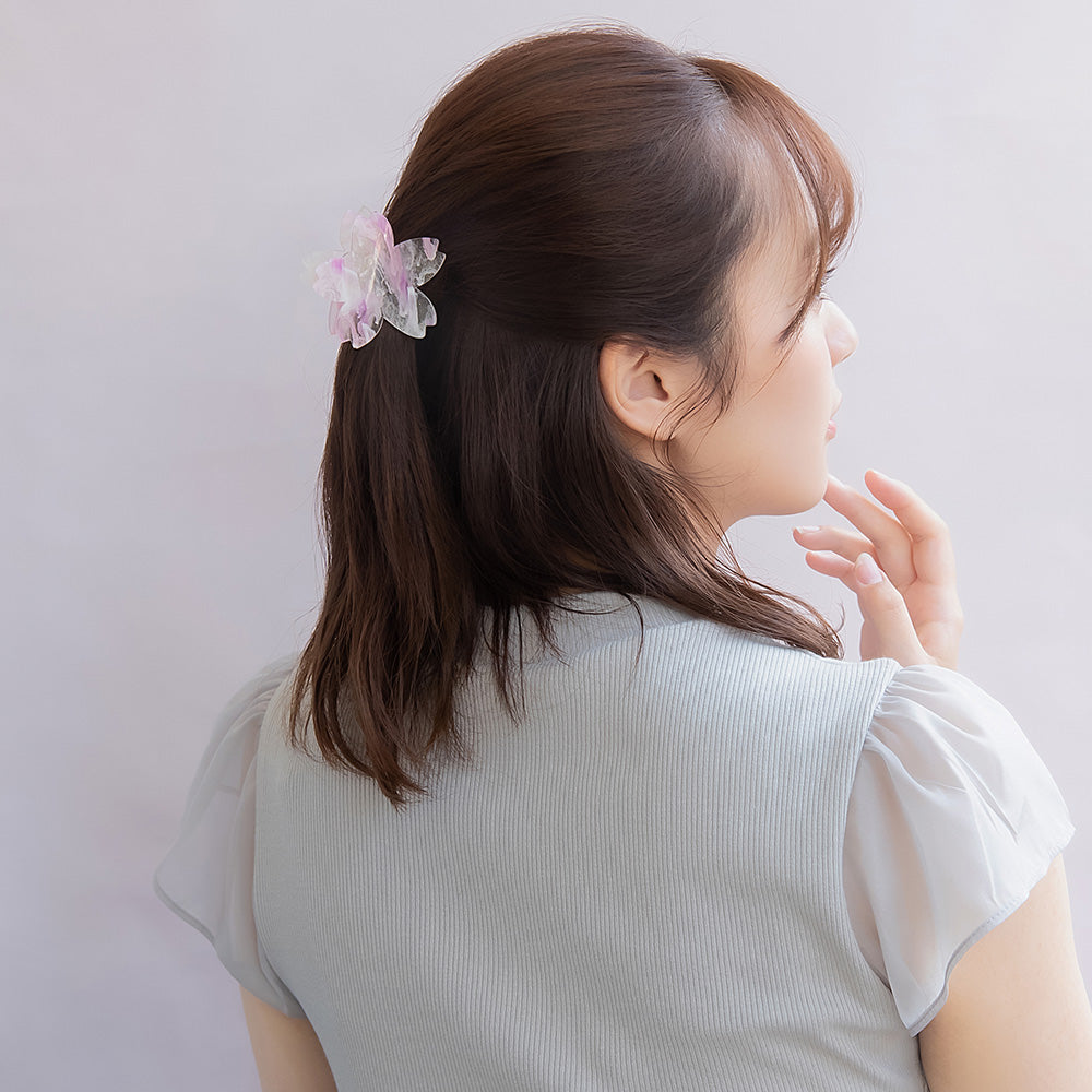 ヘアクリップ 桜 マーブル カラー バンスクリップ – OSEWAYAオンライン