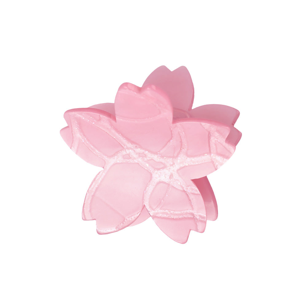 ヘアクリップ 桜 マーブル カラー バンスクリップ