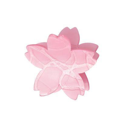 ヘアクリップ 桜 マーブル カラー バンスクリップ
