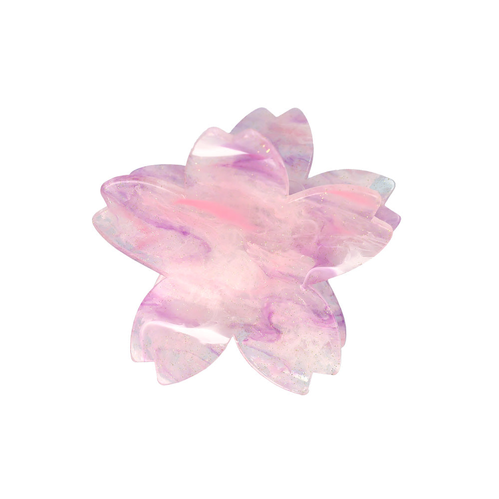 ヘアクリップ 桜 マーブル カラー バンスクリップ